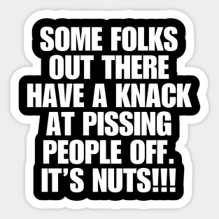 It's nuts out there! Sticker